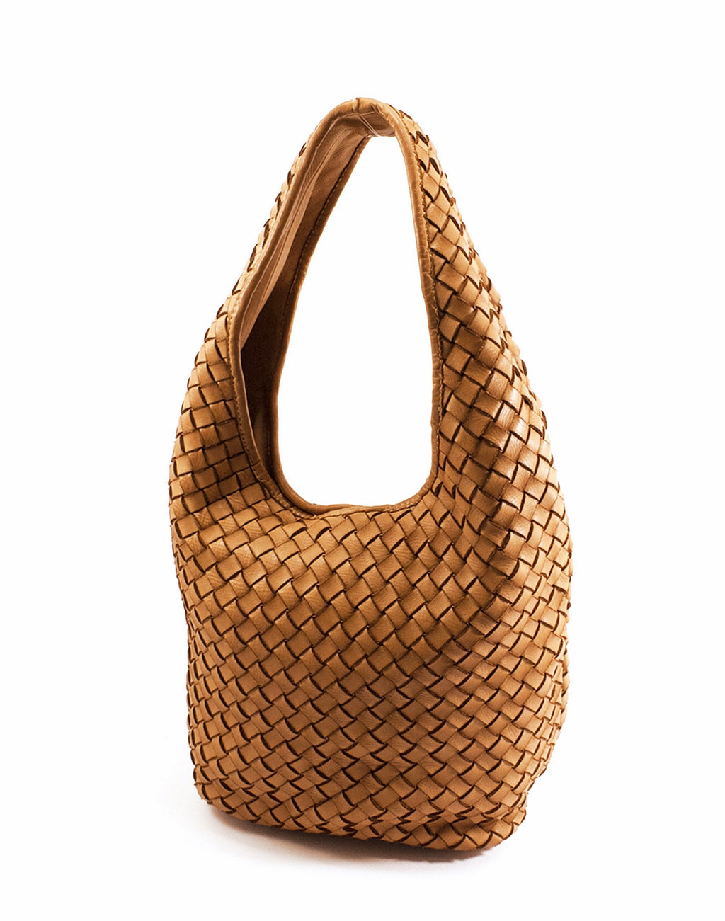 Bindle Bag Hobo ● Torba damska na ramię z plecionej skóry włoskiej