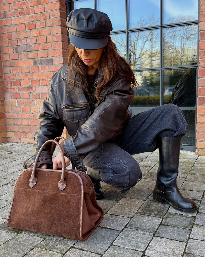 Shopper bag BARDINI Sue. Damstas kuferek av italienskt siden