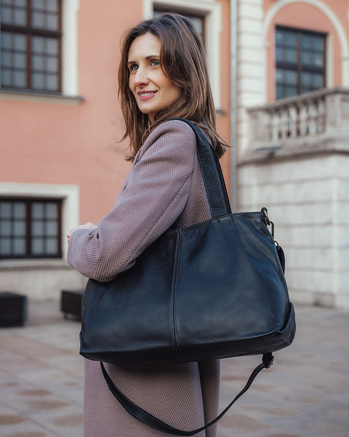 Rosario shopperbag Totebag på axlar av italiensk skinn.