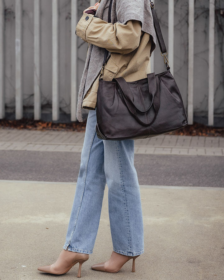 Rosario shopperbag Totebag på axlar av italiensk skinn.