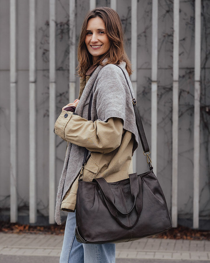Rosario shopperbag Totebag på axlar av italiensk skinn.