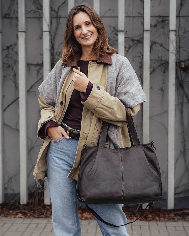 Rosario shopperbag Totebag på axlar av italiensk skinn.