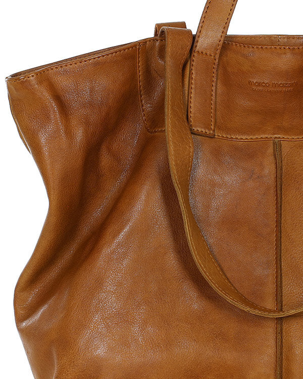 TREVISO. Damska torba na ramię Tote Bag z włoskiej skóry naturalnej