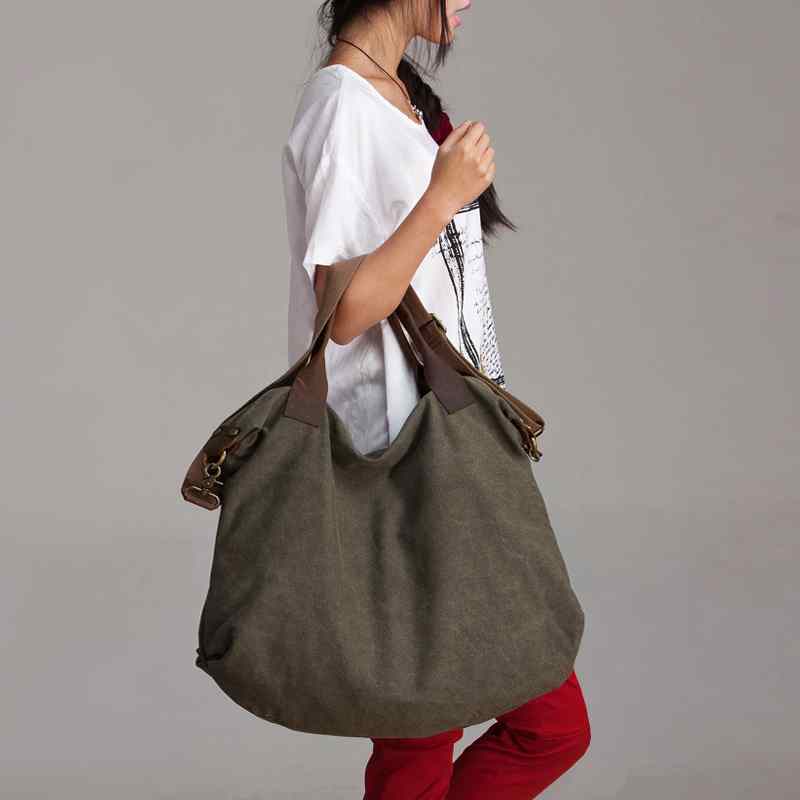 MARK VINTAGE Duża damska materiałowa torba na ramię