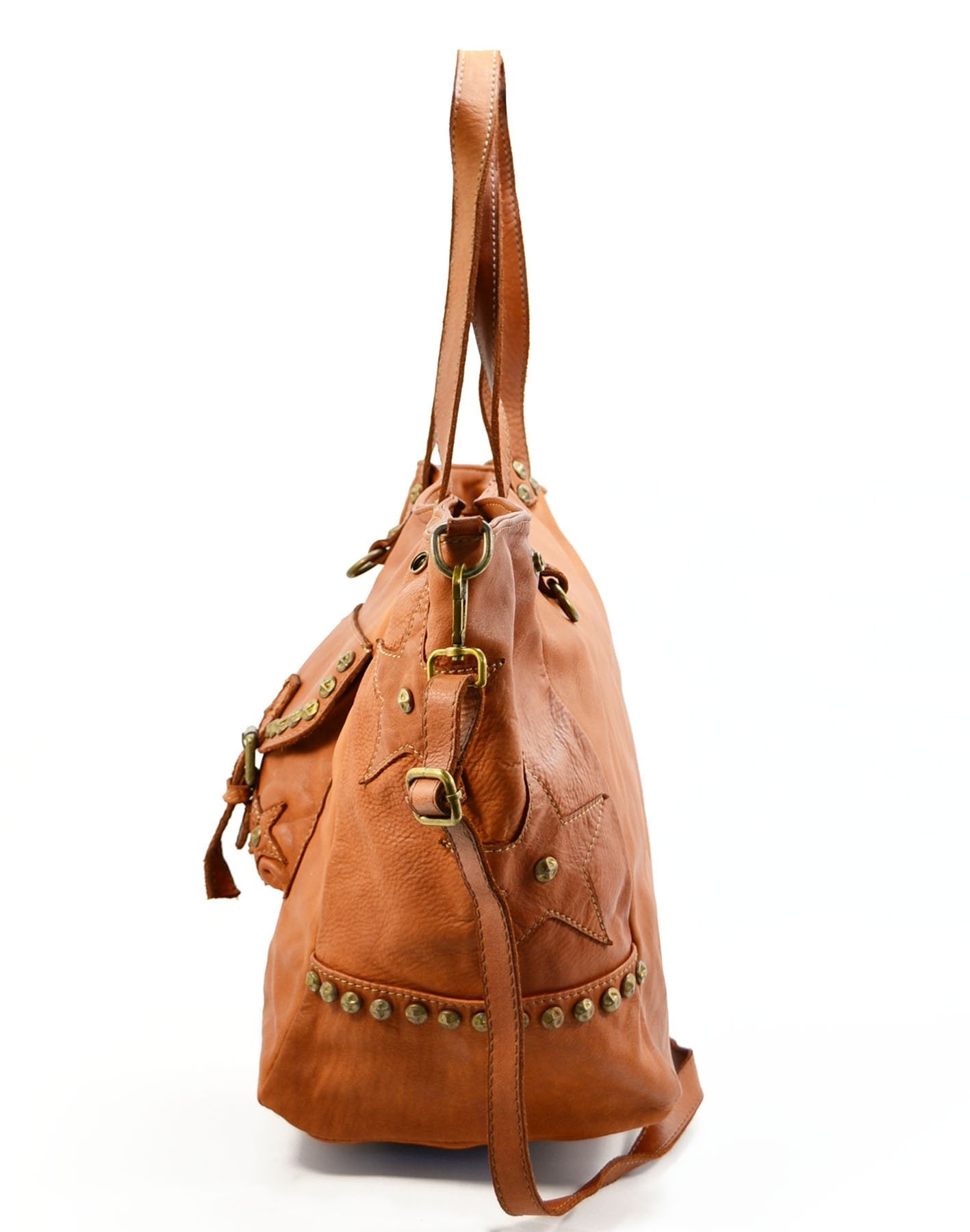 Canize ● Shopperväska med axel i läder för kvinnor. Boho