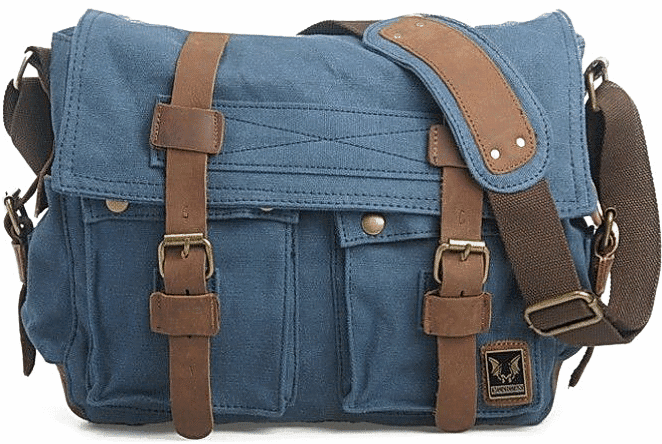 ADVENTURE Męska torba na ramię materiałowa niebieski