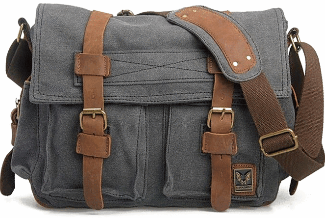 ADVENTURE Męska torba na ramię materiałowa ciemnoszary