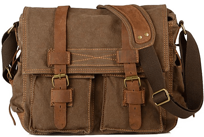 ADVENTURE Męska torba na ramię materiałowa brown