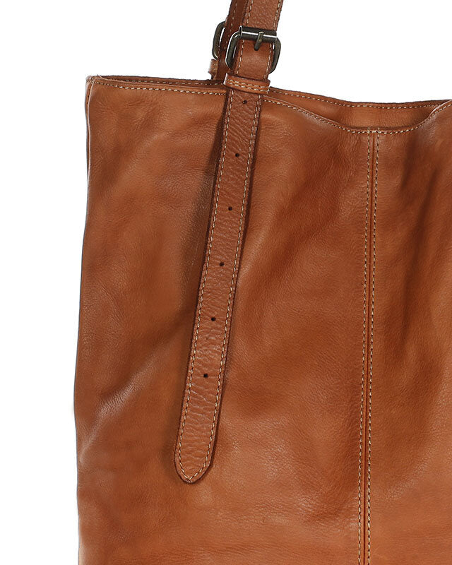 CANTATA klasyczna włoska torba Tote Bag z naturalnej skóry z regulowanymi uchwytami