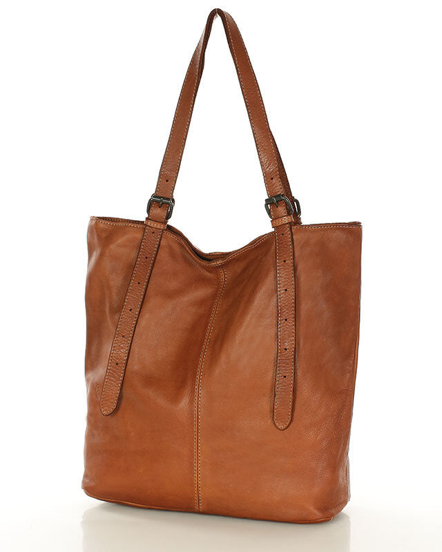 CANTATA klasyczna włoska torba Tote Bag z naturalnej skóry z regulowanymi uchwytami