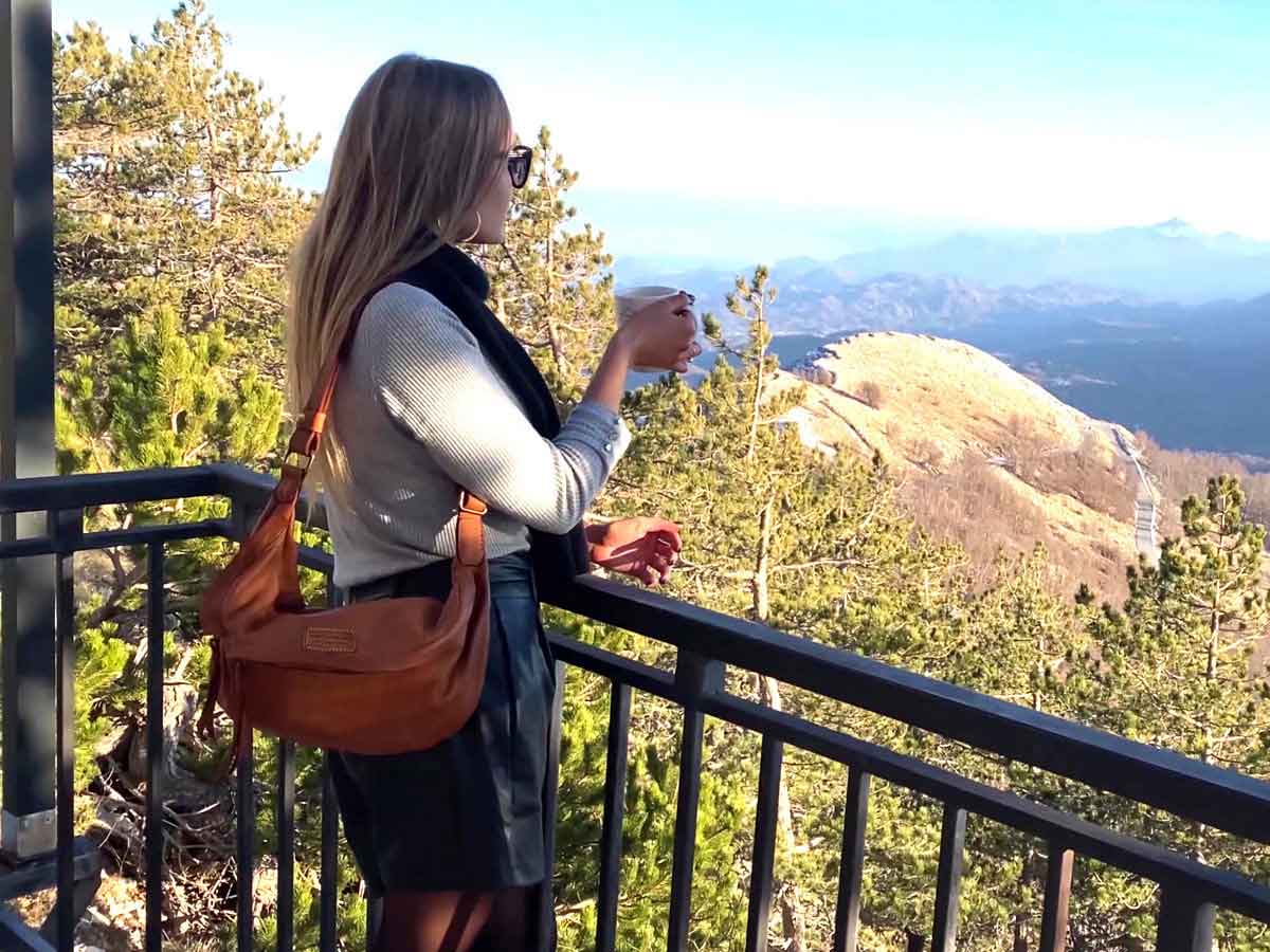 Tonale ● Stor läderväska för kvinnor - njure XL