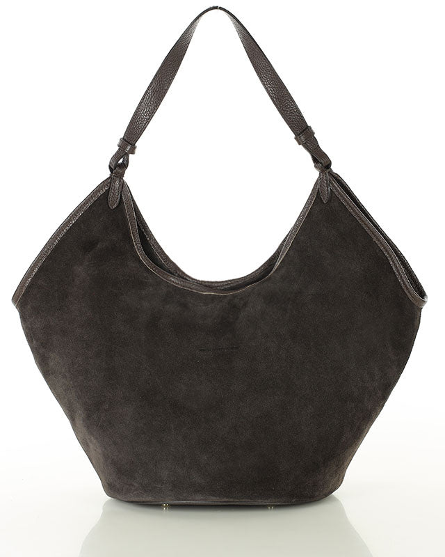 BOLOGNA Tote Bag damaxelväska i italiensk mocka