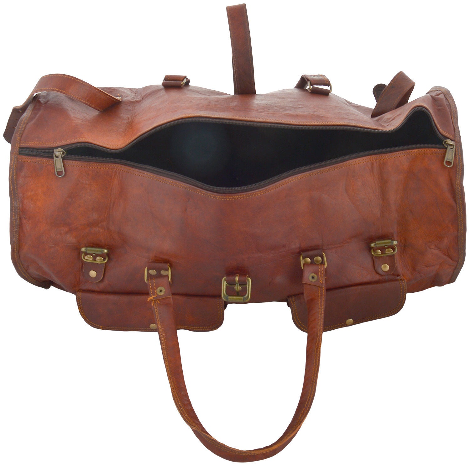 TUAREG VINTAGE Stor resväska i läder XL 26"