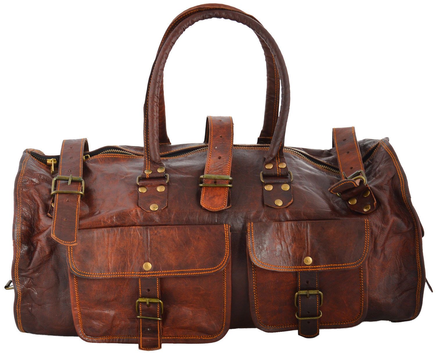 TUAREG VINTAGE Stor resväska i läder XL 26"