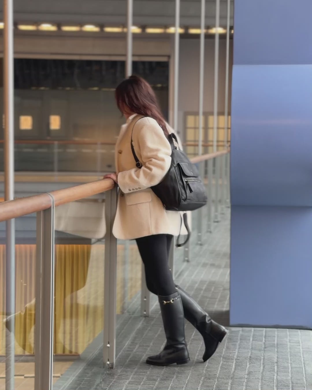 BOCCACCIO. Women's city backpack made of Italian genuine leather