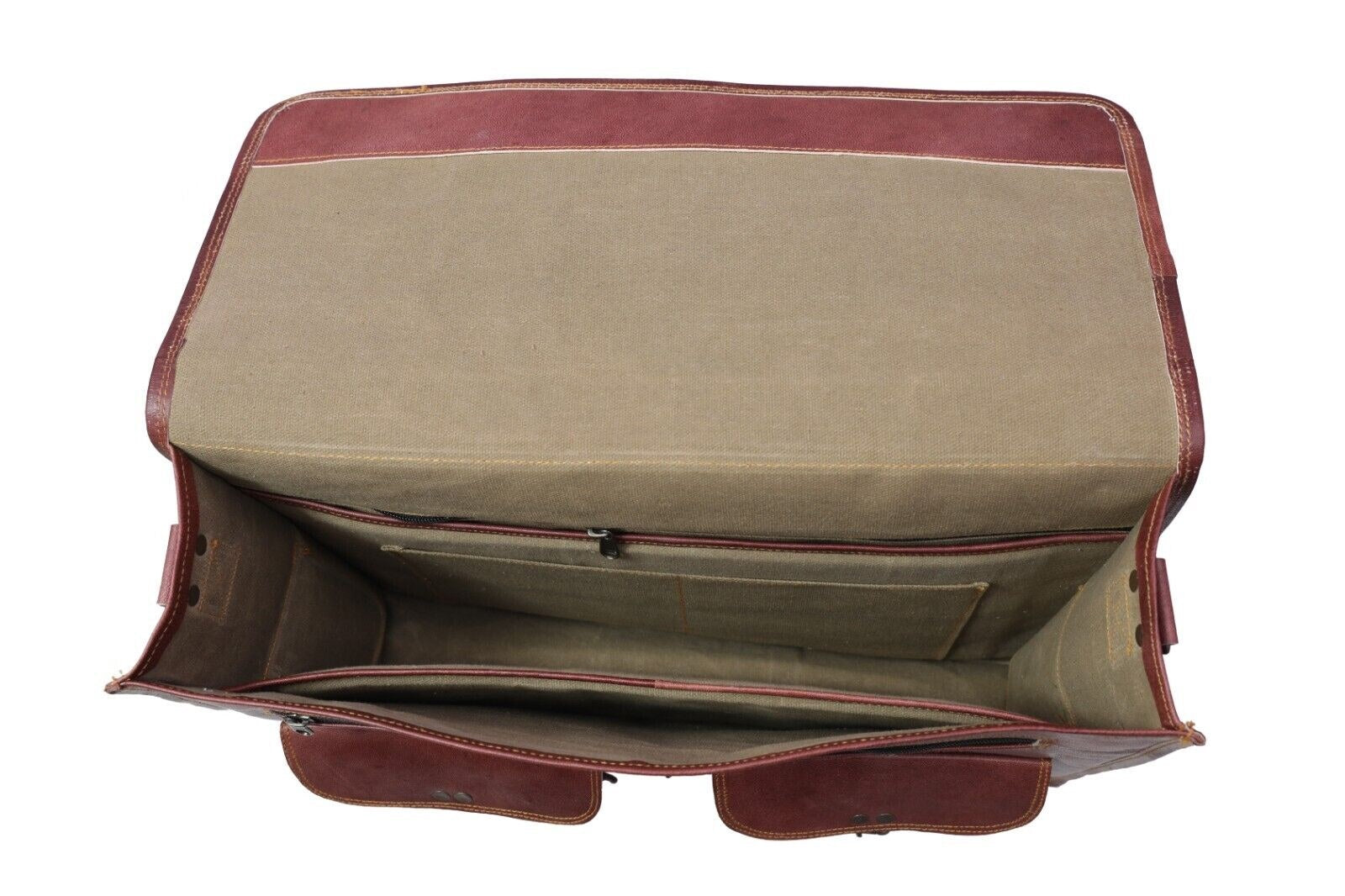 RAHAN VINTAGE Skórzana teczka - aktówka z surowej skóry