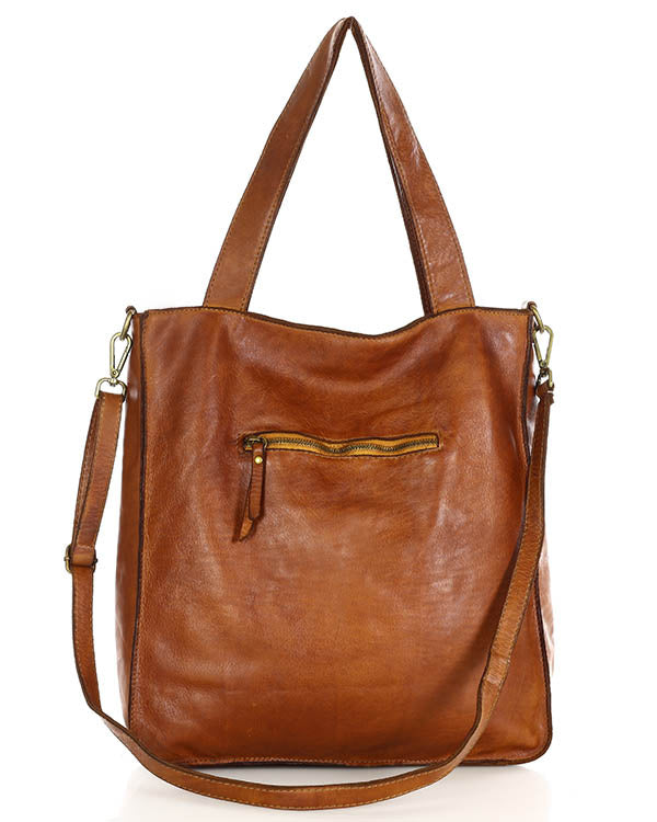 Carrara Tote. A4 shopper axelremsväska i läder för kvinnor