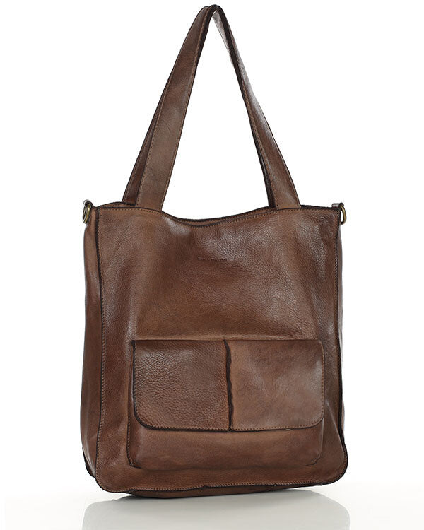 Carrara Tote. A4 shopper axelremsväska i läder för kvinnor