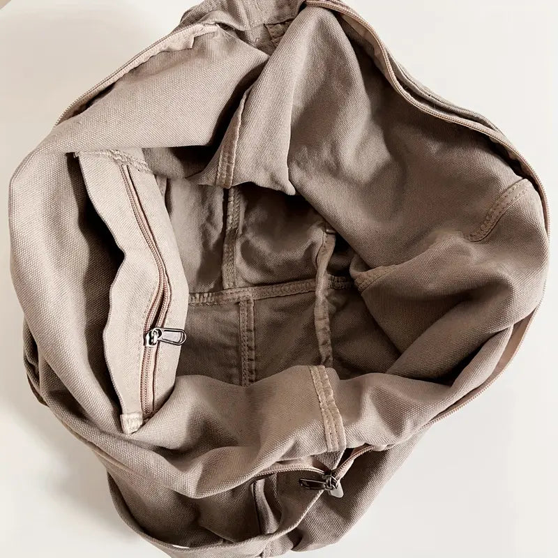 VIVIANE Lużna damska materiałowa torba na ramię - worek crossbody